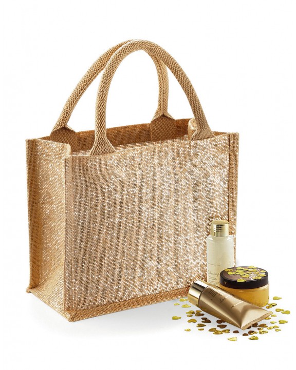 Tas & zak WESTFORDMILL Shimmer Jute Mini Gift Bag voor bedrukking &amp; borduring