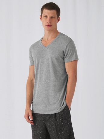 B&C T-shirt Triblend col V Homme