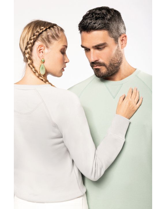 Sweater KARIBAN Damessweater BIO ronde hals raglanmouwen voor bedrukking & borduring