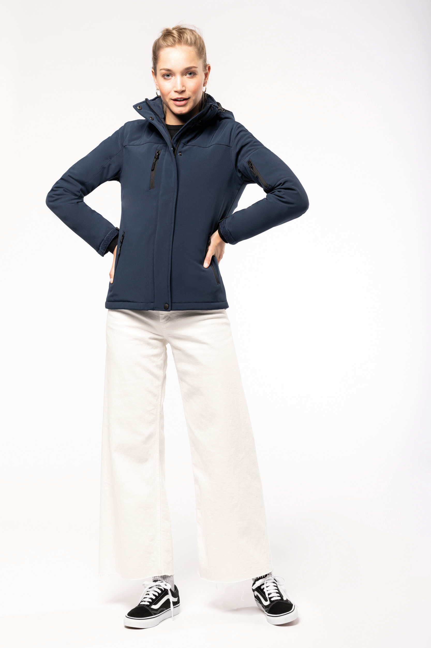 Softshell KARIBAN Parka Softshell Doublée Capuche Femme K651 à ...