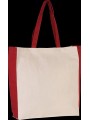 KIMOOD Sac cabas bicolore naturel/rouge personnalisable