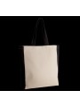 KIMOOD Sac cabas bicolore naturel/noir personnalisable