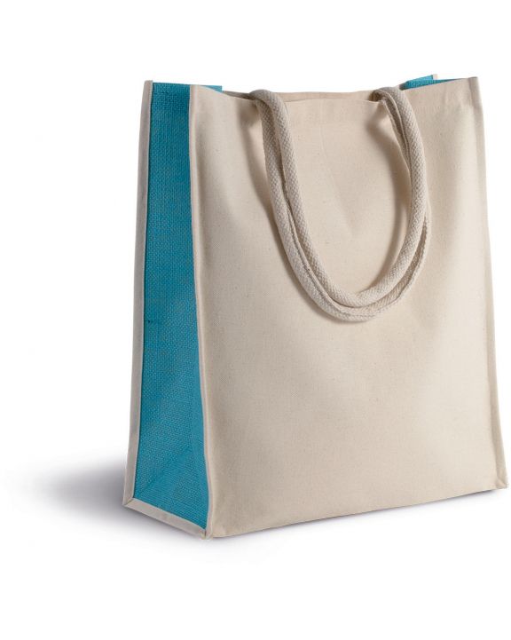 Tote Bag KIMOOD Baumwoll- / Jute-Shoppingtasche, 23 L personalisierbar
