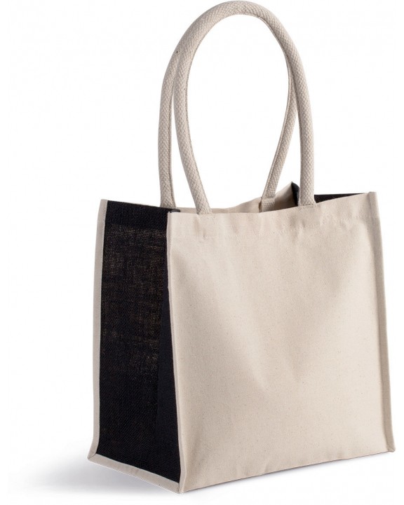 KIMOOD Baumwoll-/Jute-Shoppingtasche Tote Bag personalisierbar