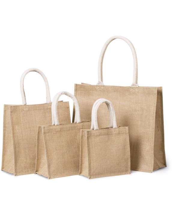 Tote bag personnalisable KIMOOD Sac style cabas en toile de jute - petit modèle