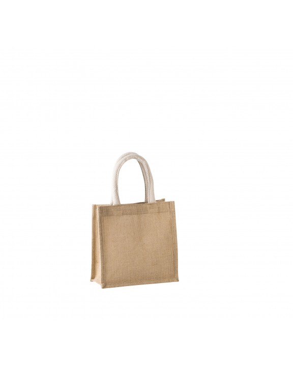 Tote bag personnalisable KIMOOD Sac style cabas en toile de jute - petit modèle