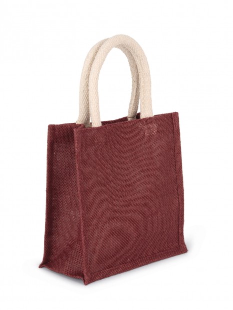 Tote bags à personnaliser KIMOOD Sac style cabas en toile de jute - petit modèle 