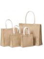 Tote bag personnalisable KIMOOD Sac style cabas en toile de jute - modèle moyen
