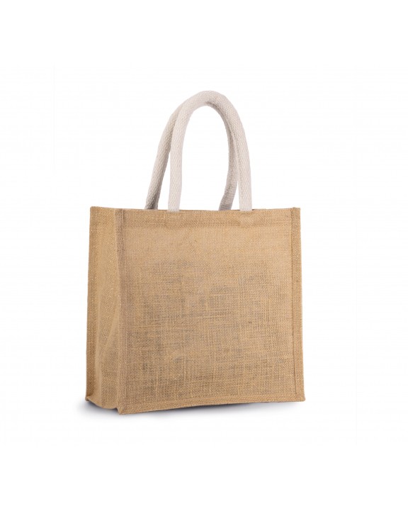 Tote bag personnalisable KIMOOD Sac style cabas en toile de jute - modèle moyen