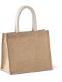 Tote bag personnalisable KIMOOD Sac style cabas en toile de jute - modèle moyen