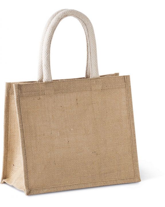 Tote bag KIMOOD Shopper van jutecanvas - middelgroot model voor bedrukking & borduring