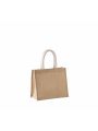 Tote bag personnalisable KIMOOD Sac style cabas en toile de jute - modèle moyen