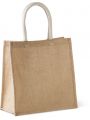 Tote bag personnalisable KIMOOD Sac style cabas en toile de jute - grand modèle