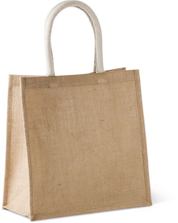 Tote bag personnalisable KIMOOD Sac style cabas en toile de jute - grand modèle