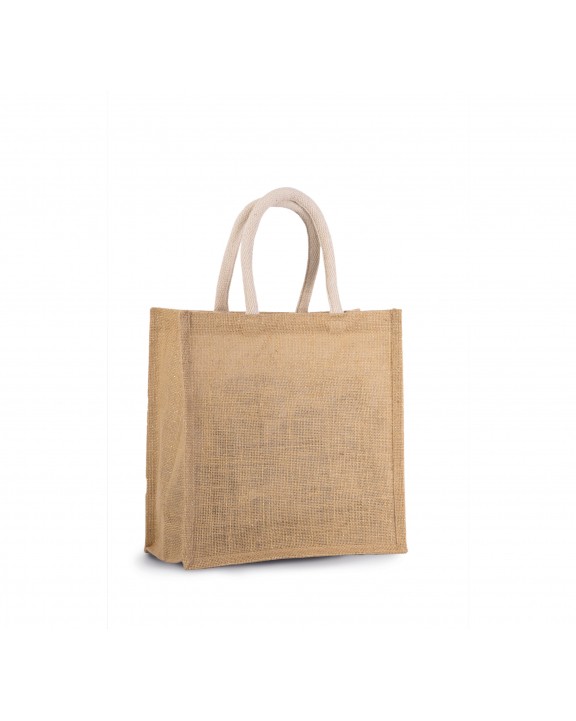 Tote bag personnalisable KIMOOD Sac style cabas en toile de jute - grand modèle