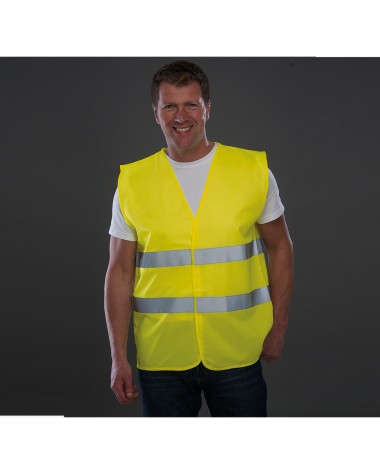 Fluohesje YOKO Signalisatie 2 banden vest voor bedrukking &amp; borduring