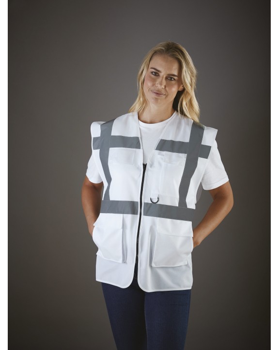 Fluohesje YOKO Signalisatie multifunctioneel executive vest voor bedrukking &amp; borduring