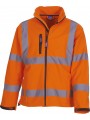 YOKO Veste softshell haute visibilité HI VIS ORANGE personnalisable