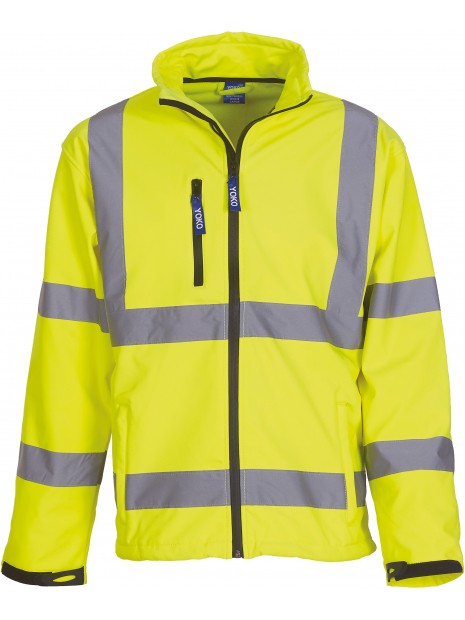 YOKO Veste softshell haute visibilité HI-VIS JAUNE personnalisable