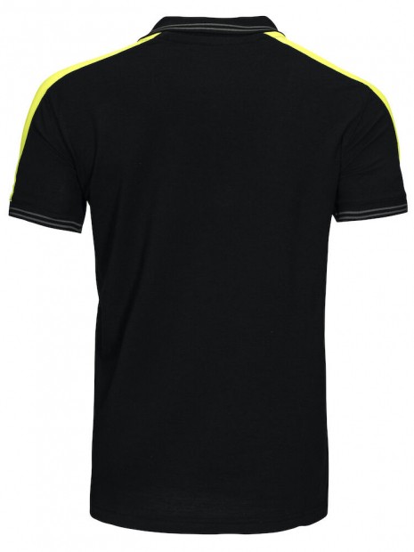 PROJOB 2018 POLO BANDES FLUO noir/jaune personnalisable