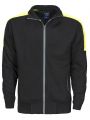 Sweater PROJOB 2123 SWEATER LANGE RITS MET FLUO INZETSTUKKEN voor bedrukking &amp; borduring