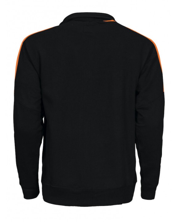 Sweater PROJOB 2123 SWEATER LANGE RITS MET FLUO INZETSTUKKEN voor bedrukking &amp; borduring