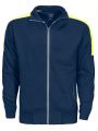 Sweat-shirt personnalisable PROJOB 2123 SWEATSHIRT FULL ZIP BANDES FLUO