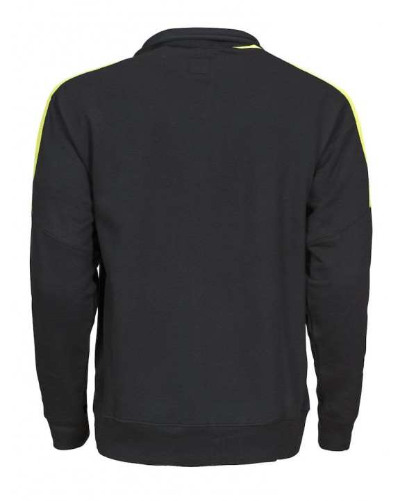 Sweater PROJOB 2123 SWEATER LANGE RITS MET FLUO INZETSTUKKEN voor bedrukking &amp; borduring