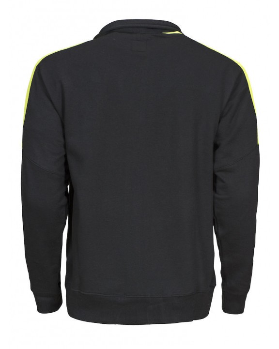 Sweat-shirt personnalisable PROJOB 2123 SWEATSHIRT FULL ZIP BANDES FLUO