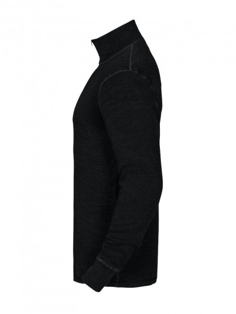 PROJOB 3107 SOUS VETEMENT THERMO REGULATEUR COL ZIP MERINOS noir personnalisable