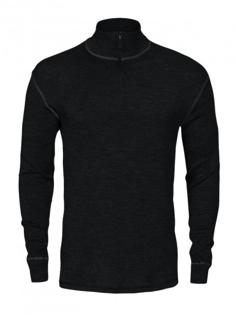 PROJOB 3107 SOUS VETEMENT THERMO REGULATEUR COL ZIP MERINOS noir personnalisable
