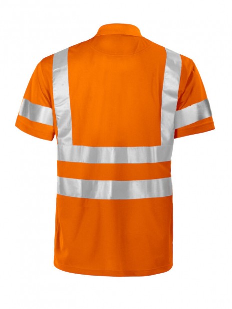 PROJOB 6011 POLO PIQUE POLYESTER - EN ISO 20471 CLASSE 3 orange personnalisable