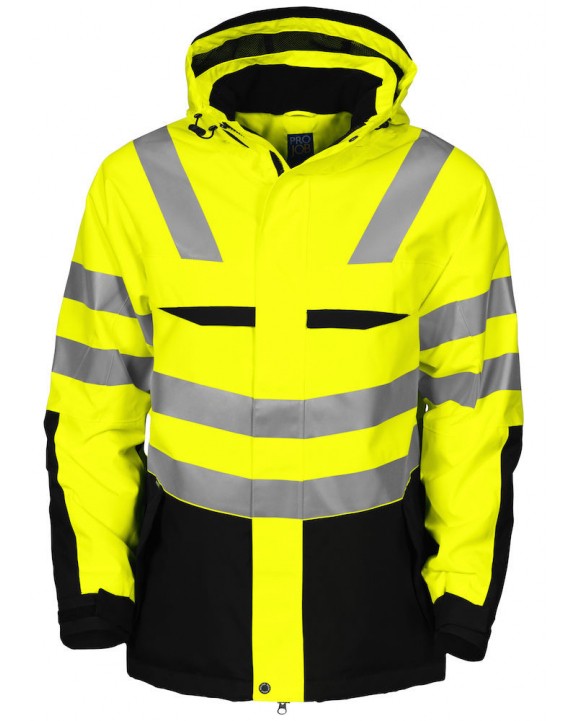 Veste personnalisable PROJOB 6418 PARKA POLYURETHANE HV MATELASSEE - EN ISO 20471 CLASSE 3 - EN 343 3/1/X