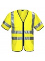 PROJOB 6707 GILET PRIO ZIPPE - EN ISO 20471 CLASSE 3 jaune personnalisable