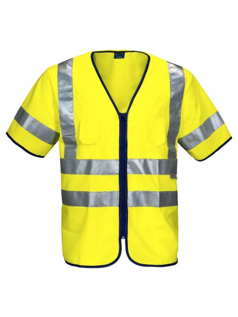 PROJOB 6707 GILET PRIO ZIPPE - EN ISO 20471 CLASSE 3 jaune personnalisable