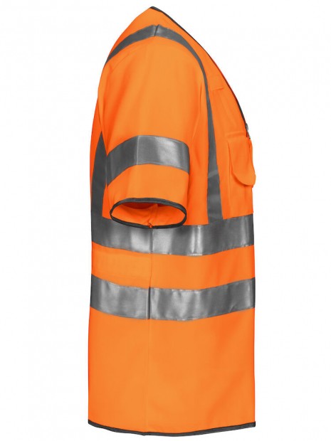 PROJOB 6707 GILET PRIO ZIPPE - EN ISO 20471 CLASSE 3 orange personnalisable