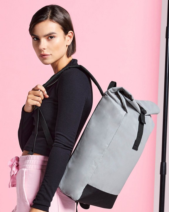 Tas & zak BAG BASE REFLECTIVE ROLL-TOP BACKPACK voor bedrukking &amp; borduring