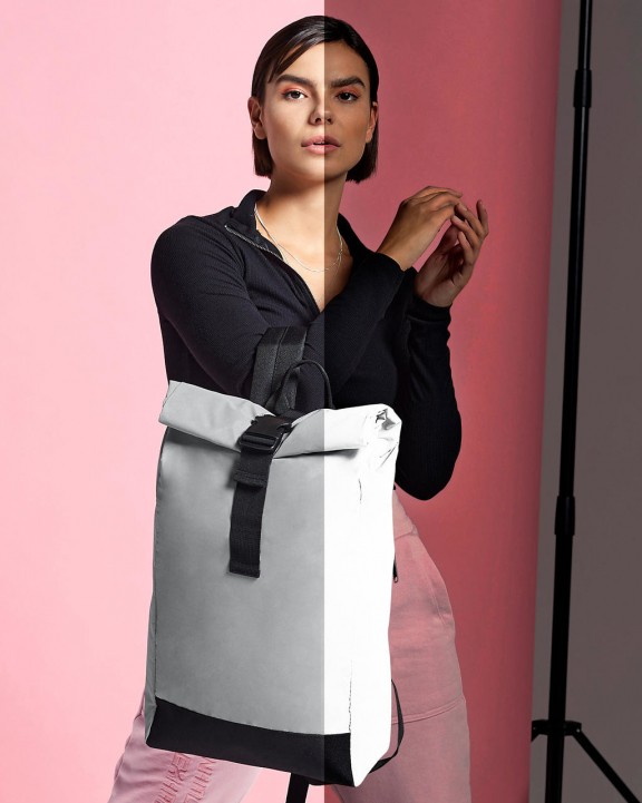Tas & zak BAG BASE REFLECTIVE ROLL-TOP BACKPACK voor bedrukking &amp; borduring