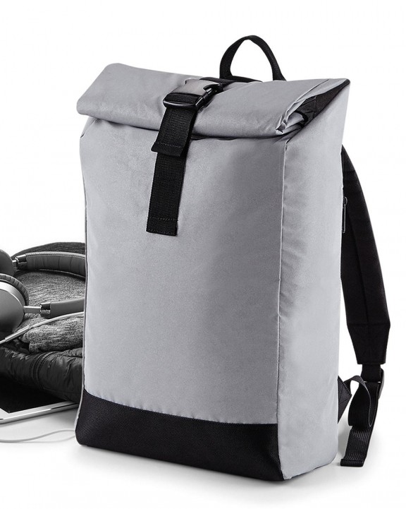 Tas & zak BAG BASE REFLECTIVE ROLL-TOP BACKPACK voor bedrukking &amp; borduring