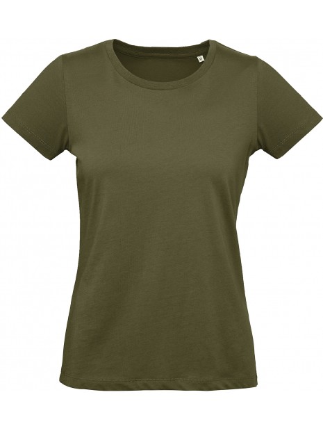B&C T-shirt bio femme Inspire Plus kaki urbain personnalisable
