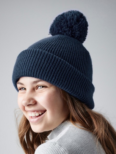 Bonnets, Écharpes & Gants à personnaliser BEECHFIELD Bonnet réfléchissant Bobble Junior french marine