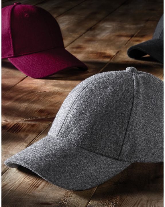 Petje BEECHFIELD MELTON WOOL 6 PANEL CAP voor bedrukking & borduring