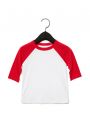 T-shirt BELLA-CANVAS Toddler 3/4 Sleeve Baseball Tee voor bedrukking &amp; borduring