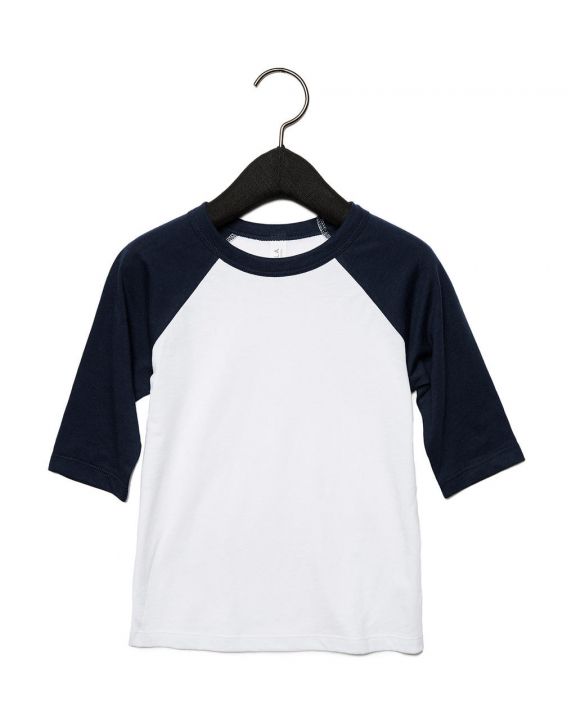 T-shirt BELLA-CANVAS Toddler 3/4 Sleeve Baseball Tee voor bedrukking & borduring