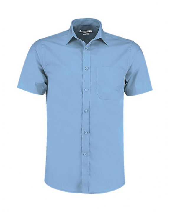 Hemd KUSTOM KIT Tailored Fit Poplin Shirt SSL voor bedrukking & borduring
