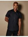 Hemd KUSTOM KIT Tailored Fit Poplin Shirt SSL voor bedrukking &amp; borduring