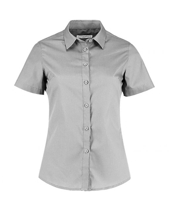 Hemd KUSTOM KIT Women's Tailored Fit Poplin Shirt SSL personalisierbar