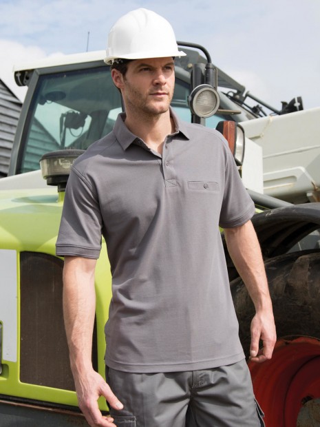 Polos à personnaliser RESULT Apex Polo Shirt workguard grey