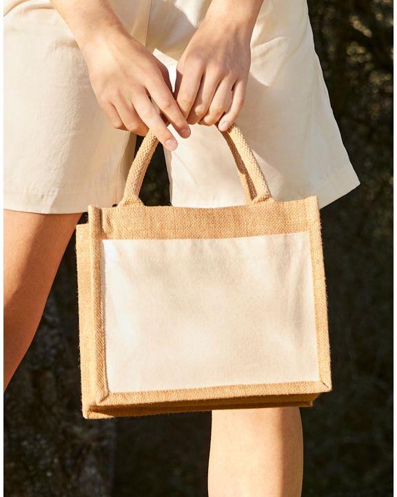 Tote bag personnalisable WESTFORDMILL Cotton Pocket Jute Gift Bag