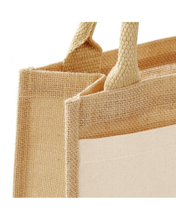 Tote bag WESTFORDMILL Cotton Pocket Jute Gift Bag voor bedrukking & borduring